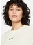 Beyaz Kadın Yuvarlak Bol Kesim Baskılı Sweatshirt DQ5733-133 W Nsw Phnx Flc Os Crew Beden: L 3