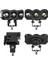 2 Adet Metal Motosiklet 3 LED Lazer Sis Farı Kasa Baykuş Model Delici Beyaz Sarı Çift Renk 12-80 V 1