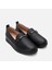 01AYH306720A100 Deri Siyah Kadın Tokalı Loafer 2