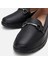 01AYH306720A100 Deri Siyah Kadın Tokalı Loafer 3