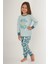 Good Vibes Only Su Yeşili Kız Çocuk Uzun Kol Pijama Takım 2