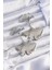 Pirinç Gümüş Renk Tırtıklı Yaprak Model Sallantılı Küpe - TJ-BKP9249 2