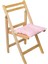 Bahçe Balkon Mutfak Dolgulu Ahşap Sandalye Minderi Kendi Kumaşından Ipli Premium 40 x 40 cm Toz Pembe 1