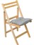 Bahçe Balkon Mutfak Dolgulu Ahşap Sandalye Minderi Kendi Kumaşından Ipli Premium 40 x 40 cm Antrasit 1
