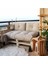 Premium Kalite Dolgulu Palet Bahçe Minderi 120 x 80 Alt Üst Takım 2