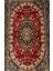 95X158CM Osmanlı Tarzı El Yapımı Çiçek Desenli Kırmızı-Lacivert Vintage Yün Halı, Yatak Odası Için Anatolian Model 2