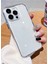 iPhone 15 Pro Max - Parlak Metal Tuşlu Kolay Basmalı Darbe Emici Sağlam Vip Şeffaf Kılıf 1