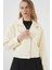 0717 Kadın Kısa Kaşe Ceket - Krem 4