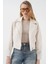 0717 Kadın Kısa Kaşe Ceket - Ekru 1