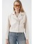 0717 Kadın Kısa Kaşe Ceket - Ekru 5