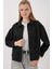 0713 Kadın Kaşe Ceket - Siyah 2