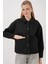 0713 Kadın Kaşe Ceket - Siyah 3