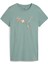 68508130 Graphics Floral Cat Logo Tee Kadın Spor Tişört 1