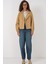 9117 Kruvaze Yaka Crop Ceket - Hardal 2