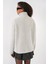 55455 Kadın Fermuarlı Oversize Peluş Ceket - Taş 5
