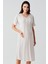 Kısa Kollu Düğmeli Esnek Pamuklu Hamile Gecelik 17100 2