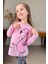 Kız Çocuk Flamingo Baskı ve Yazı Detaylı Pembe Taytlı Takım 3