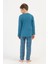 Erkek Çocuk Uzun Kol Mavi Pijama Takım C9T3N1O504 3