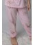 Kız Çocuk Kelebek Desenli T-Shirt Pembe Pijama Takımı 8-14 Yaş 5
