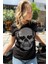 Kurukafa Crystal Taşlı Siyah Büyük Beden Pamuk Kadın T-Shirt 2