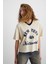 ALISIA Kadın %100 Pamuk Bej T-Shirt 1