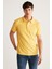 Chrıs Erkek Regular Kalıp %100 Pamuk Sarı Polo Yaka T-shirt 1