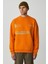 Cassy Erkek Organik Pamuklu Yumuşacık Baskı Detaylı Hardal Sweatshirt 1