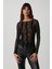 Alıyah Kadın Slim Fit Uzun Kollu Siyah Bluz 1