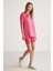Betsy Kadın %100 Pamuk Bisiklet Yaka Kısa Kollu Basic Pembe T-shirt 4