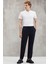 Blaz Erkek Dokuma Beli Lastikli Slim Fit Kesimli Kordonlu Cepli Lacivert Pantolon 2