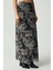 Beulah Kadın Maxi Boy Slim Fit Beli Lastikli Tül Batik Desenli Siyah-Beyaz / Desenli Etek 2