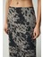 Beulah Kadın Maxi Boy Slim Fit Beli Lastikli Tül Batik Desenli Siyah-Beyaz / Desenli Etek 4