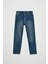 Erkek Regular Fit Rahat Kesim Kalın Dokulu Yıkama Efektli Magic Denim Orta Mavi Jeans 1