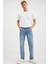 Bruno Erkek Denim Regular Rahat Kalıp Kalın Dokulu Yıkama Efektli Mavi Jeans 3