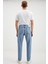Bruno Erkek Denim Regular Rahat Kalıp Kalın Dokulu Yıkama Efektli Mavi Jeans 6