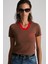 Arıanwen %100 Polyester Kadın Kahverengi T-Shirt 1