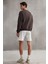 Ernest Erkek Organik Pamuklu Yumuşacık Baskı Detaylı Bisiklet Yaka Içi Polarlı Kahverengi Sweatshirt 4