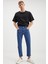 Antonıa Erkek Tappared Fit Boru Paça Kalın Dokulu Esnek Yapılı Magic Denim Kot Mavi Jeans 2