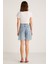 Serene Kadın Kısa Kollu Baskılı Crop Beyaz T-Shirt 6
