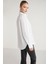 Shıbon Kadın %100 Organik Pamuklu Relaxed Fit Poplin Kumaş Çiçek Baskılı Beyaz Gömlek 5