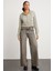 Delıa Kadın Crop 3 Iplik Şardonlu Örme Relaxed Fit Fermuarlı Kapüşonlu Çağla Yeşili Sweatshirt 2