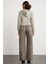 Delıa Kadın Crop 3 Iplik Şardonlu Örme Relaxed Fit Fermuarlı Kapüşonlu Çağla Yeşili Sweatshirt 6