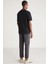 Greg Erkek Slim Fit Uzun Boy Ultra Esnek Pamuk Likralı Siyah T-shirt 7