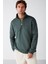 Frame Erkek Yarım Fermuarlı Dik Yakalı Yumuşacık Kumaşlı Polarlı Regular Yeşil Sweatshirt 1