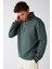 Frame Erkek Yarım Fermuarlı Dik Yakalı Yumuşacık Kumaşlı Polarlı Regular Yeşil Sweatshirt 3