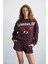 KEIRY 3 İplik Kadın Koyu Mor Sweatshirt 1