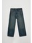 Lorela Kadın Baggy Bol Paça Düşük Bel Denim Koyu Mavi Jeans 2