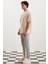Manfred Erkek Regular Fit Recycle Cotton Bej T-Shirt 5