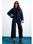 Nanna Kadın Akrilik-Polyester Yuvarlak Yaka Oversize Triko Koyu Yeşil Kazak 3