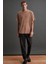 Louıs Erkek %100 Organik Pamuklu Yıkama Efektli Nakış Işlemeli Relaxed Vizon T-shirt 2
